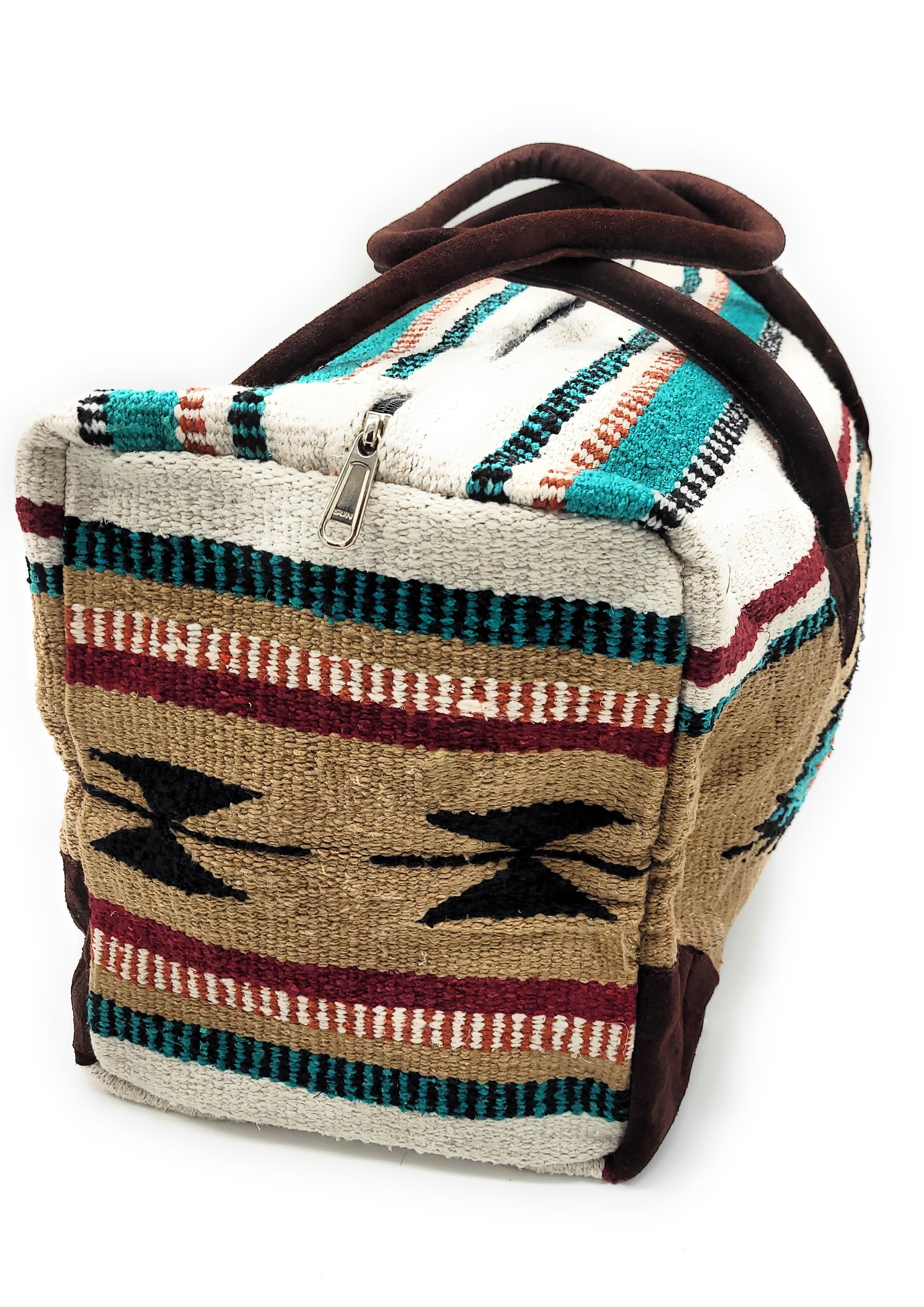 Bundle Deal-The Diego Go West Gift Bundle - Set Of 2- Weekender Bag + Wood Flower Teal Earrings - Ranch Junkie Mercantile LLC